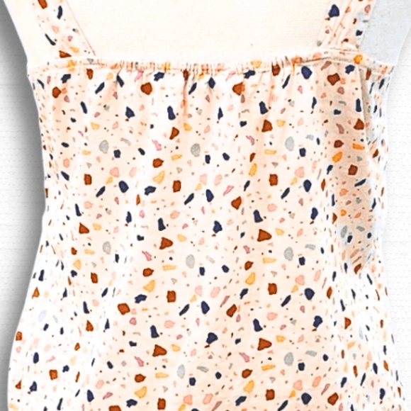 Madewell Multicolor Confetti Terrazzo Tank, Boxy Waist, Tie Front, 0, XS, EUC - Picture 4 of 10